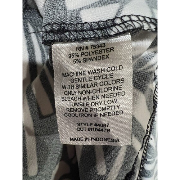 Saint Tropez West Black/White Short Dress Floral Spandex Stretch Size 4 - Picture 6 of 6